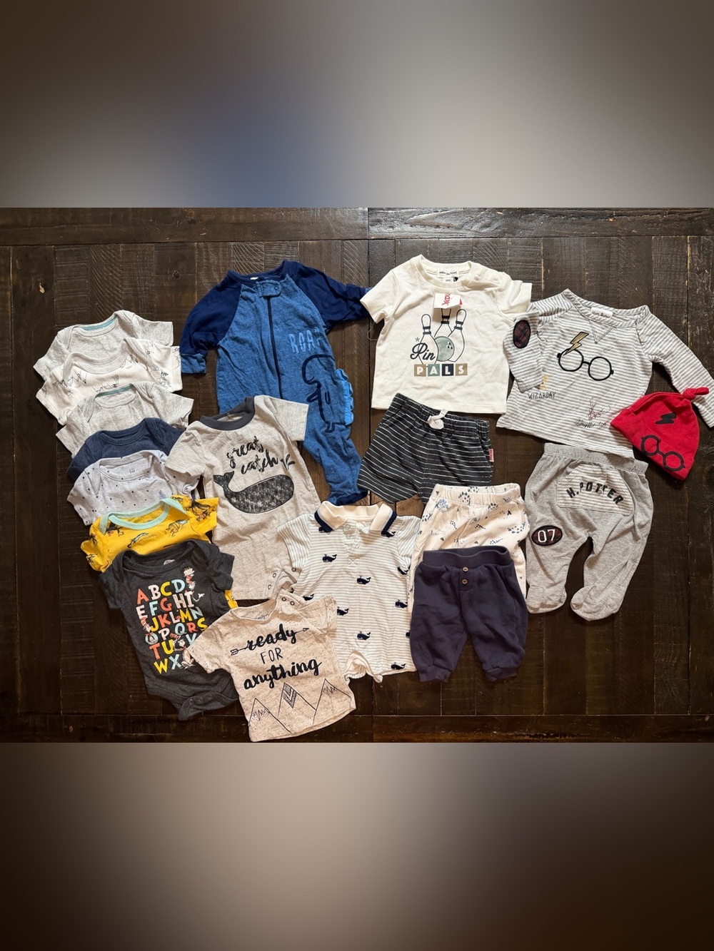 (18 Pieces) Baby Boy, Size 0-3 Months
